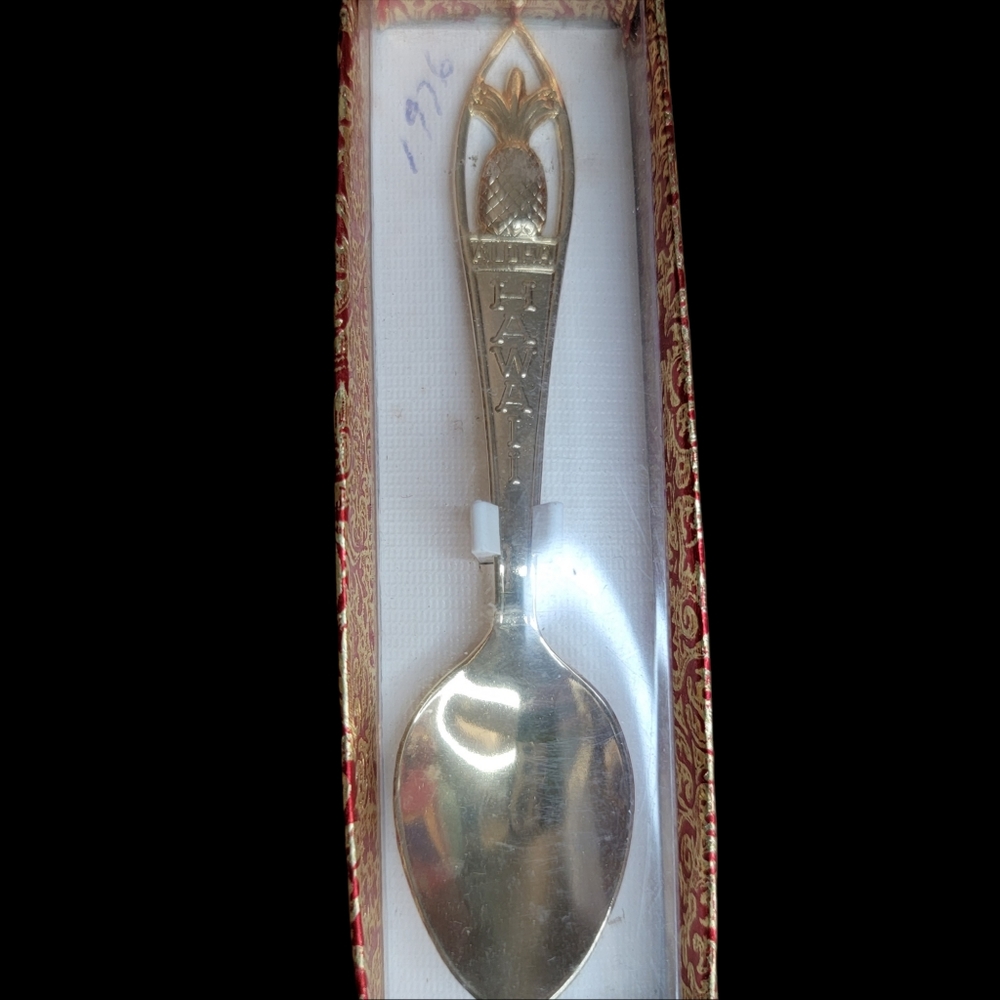 Aloha Hawaii‎ Pineapple Collectors Souvenir Modern Stainless Steel Spoon 4 InBr
